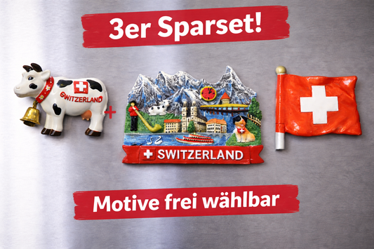 3er Spar-Set Schweizer Magnete