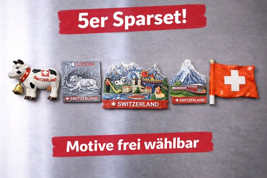 5er Mega-Spar-Set Schweizer Magnete