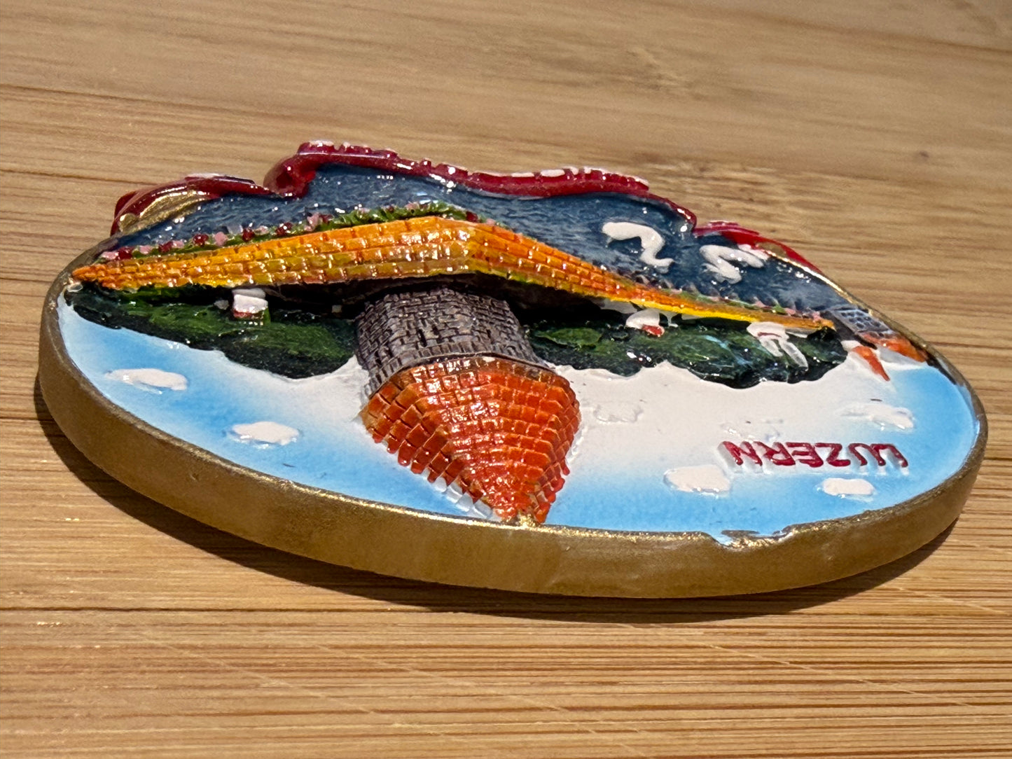 Luzern Kapellbrücke Magnet – Hochwertiges 3D Schweiz Souvenir