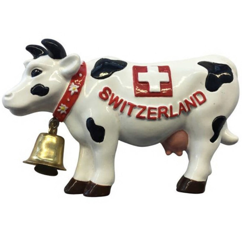 Schweizer Kuh mit Glocke – Hochwertiger 3D Magnet Schweiz Souvenir