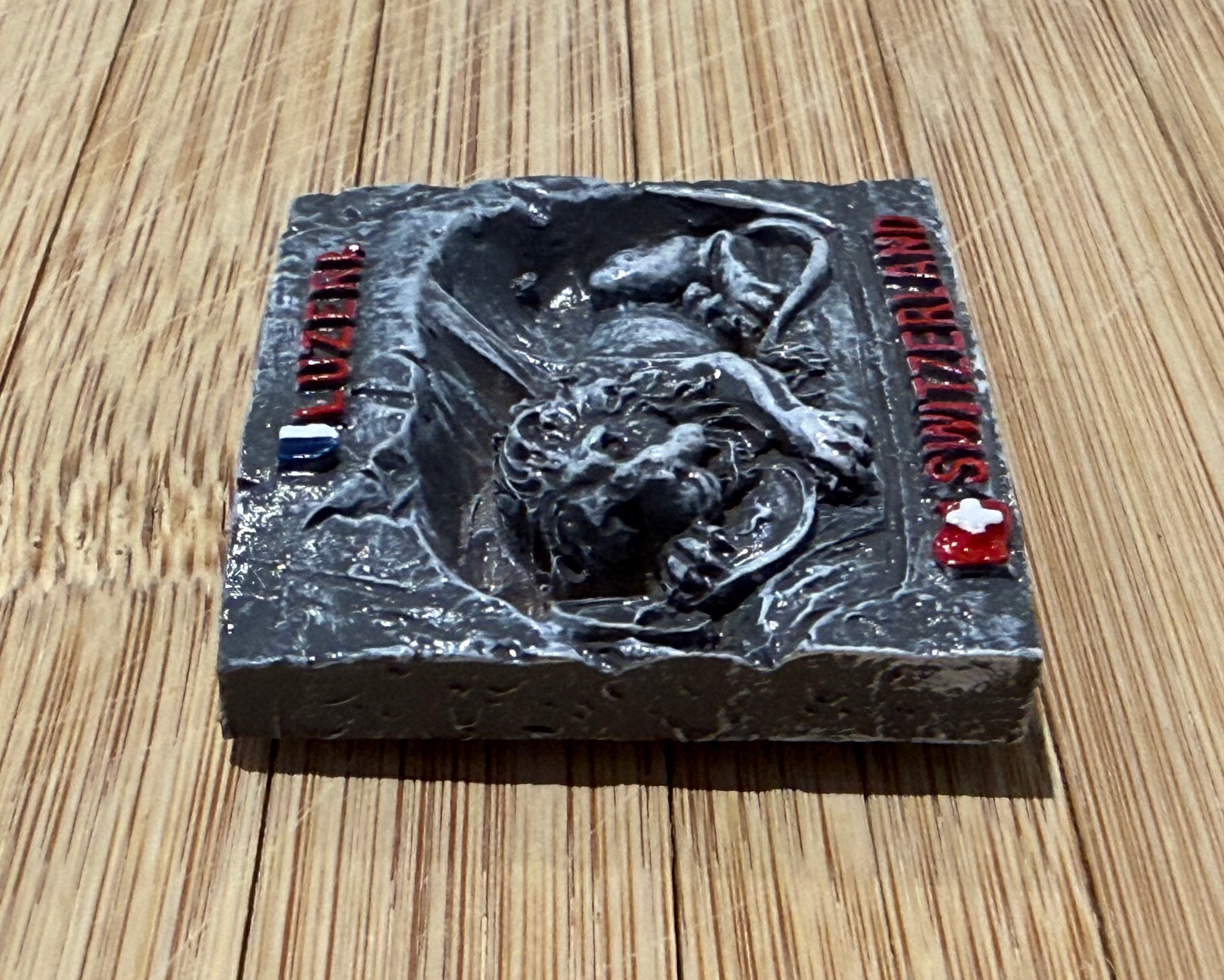 Löwendenkmal Luzern Magnet – Hochwertiger 3D Schweiz Souvenir