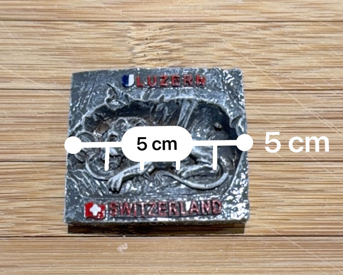 Löwendenkmal Luzern Magnet – Hochwertiger 3D Schweiz Souvenir