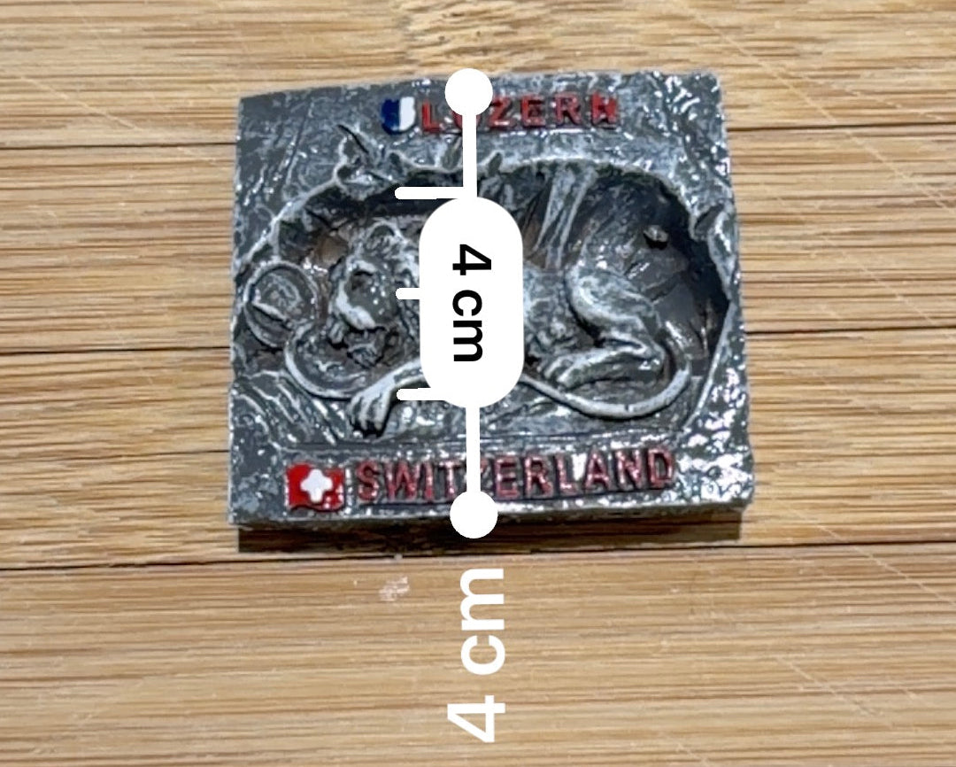 Löwendenkmal Luzern Magnet – Hochwertiger 3D Schweiz Souvenir