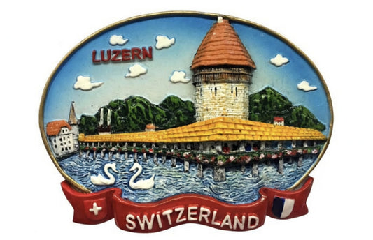 Luzern Kapellbrücke Magnet – Klassisches Schweiz Souvenir